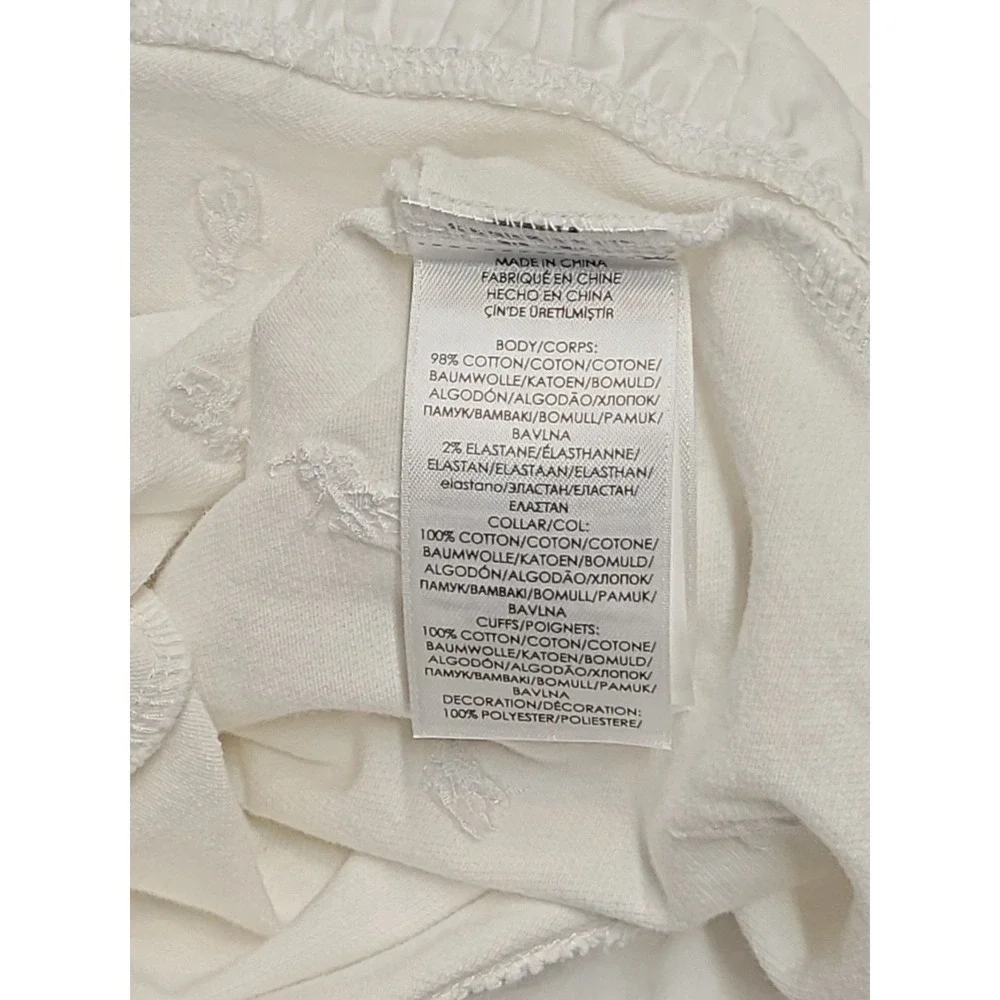 Ralph Lauren Girls Size 6X White Cotton Dress Short Sleeve